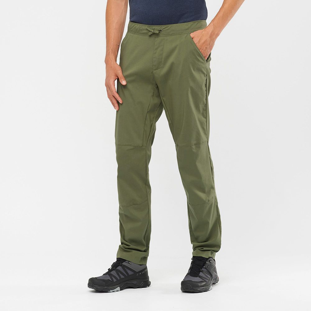 Pantalones Salomon Hombre Verde Oliva - Salomon Argentina OUTRACK TAPERED,703192-KSZ